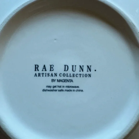 Rae Dunn White 'EAT' Ceramic Plate Set - Picture 3 of 4